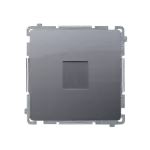 Simon Basic WMUZ-611xx1-4011 Zaślepka ramki (moduł). Mocowanie za pomocą łapek lub wkrętów; srebrny mat