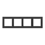 Simon 10 WC-R4xxxxxxx-49xx Ramka 4-krotna - uniwersalna poziom i pion; czarny