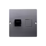 Simon Basic WMUK-0510F2-4011 Gniazdo komputerowe RJ45 pojedyncze, kategoria 5e (moduł). Montaż gniazda na wkręty do puszki; srebrny mat