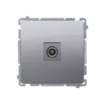 Simon Basic WMUA-03000x-4013 Gniazdo antenowe pojedyncze końcowe (moduł); srebrny mat (zastępuje BMAK1.01/..)