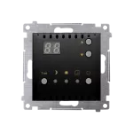 Simon 54 WMDR-141xx1-049 Regulator temperatury z wyświetlaczem z czujnikiem wewnętrznym (moduł) 16(2) A, 230V~; czarny