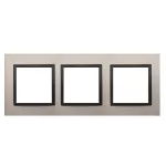 Simon 54 Nature WMDZ-0130xS-081 Ramka 3-krotna Nature-Metal, SATYNOWA NOC, IP20/IP44 (IP44-należy zastosować zestaw uszczelek DUN3)