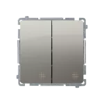 Simon Basic WMUL-07001x-H011 Łącznik krzyżowy podwójny (moduł) 10AX, 250V~, szybkozłącza; satynowy