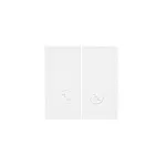 Simon 55 WMDL-K8x5xx-111 Klawisz podwójny z oczkami do: SW6/2L2M; Biały mat