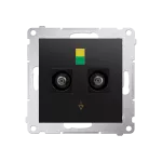 Simon 54 WMDE-012000-049 Gniazdo ekwipotencjalne podwójne (moduł); czarny