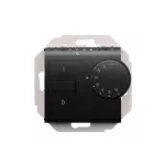 Simon 54 WMDR-02xxxx-049 Regulator temperatury z czujnikiem wewnętrznym (moduł) 16(2) A, 230V~. Montaż na wkręty; czarny