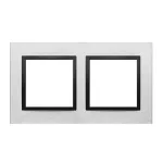 Simon 54 Nature WMDZ-0120xS-082 Ramka 2-krotna Nature-Metal, INOX NERO, IP20/IP44 (IP44-należy zastosować zestaw uszczelek DUN2)