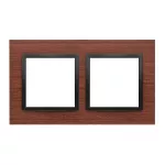 Simon 54 Nature WMDZ-0120xS-087 Ramka 2-krotna Nature-Drewno, CZARNY ORZECH, IP20/IP44 (IP44-należy zastosować zestaw uszczelek DUN2)