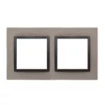 Simon 54 Nature WMDZ-0120xS-098 Ramka 2-krotna Nature-Beton, CZARNY CHARAKTER, IP20/IP44 (IP44-należy zastosować uszczelkę ramki DUN2)