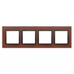 Simon 54 Nature WMDZ-0140xS-087 Ramka 4-krotna Nature-Drewno, CZARNY ORZECH, IP20/IP44 (IP44-należy zastosować zestaw uszczelek DUN4)