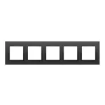 Simon 54 Nature WMDZ-0150xS-083 Ramka 5-krotna Nature-Metal, INOX DARK, IP20/IP44 (IP44-należy zastosować zestaw uszczelek DUN5)