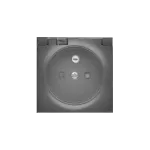 Simon 54 WMDW-P3121x-049 Pokrywa gniazda do wersji IP44 z przesłonami, klapka transparentna; czarny Wymagana uszczelka IP44 do ramki