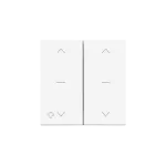 Simon 55 WMDL-K0x5xx-AB111 Klawisz podwójny do łącznika i przycisku roletowego podwójnego: SZP2M, SZW2M; Antybakteryjny; Biały mat