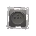 Simon 54 WMDW-00111x-048 Gniazdo wtyczkowe z uziemieniem i przesłonami (moduł) 16A, 250V~, zaciski śrubowe; antracyt