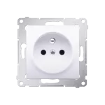 Simon 54 WMDW-0011Sx-011 Gniazdo wtyczkowe z uziemieniem i przesłonami (moduł) 16A, 250V~, szybkozłącza; biały