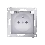 Simon 54 WMDW-53111x-011 Gniazdo wtyczkowe do wersji IP44 Z USZCZELKĄ (moduł) 16A, 250V~, zaciski śrubowe, klapka transparentna; biały Uszczelka do ramek S54 PREMIUM