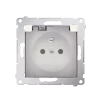 Simon 54 WMDW-53111x-041 Gniazdo wtyczkowe do wersji IP44 Z USZCZELKĄ (moduł) 16A, 250V~, zaciski śrubowe, klapka transparentna; kremowy Uszczelka do ramek S54 PREMIUM