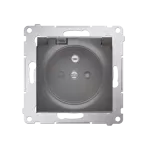 Simon 54 WMDW-53111x-048 Gniazdo wtyczkowe do wersji IP44 Z USZCZELKĄ (moduł) 16A, 250V~, zaciski śrubowe, klapka transparentna; antracyt Uszczelka do ramek S54 PREMIUM