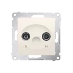 Simon 54 WMDA-01035x-041 Gniazdo antenowe R-TV końcowe separowane (moduł) tłum.1dB; kremowy
