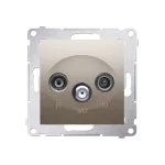 Simon 54 WMDA-03018x-044 Gniazdo antenowe R-TV-SAT końcowe/zakończeniowe (moduł); złoty mat