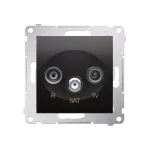 Simon 54 WMDA-02018z-048 Gniazdo antenowe R-TV-SAT przelotowe (moduł); antracyt