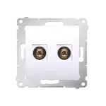 Simon 54 WMDG-010002-011 Gniazdo głośnikowe pojedyncze (moduł). Przekrój przewodów dla wyjścia do 6 mm2; biały