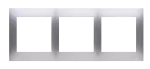 Simon 54 Premium WMDZ-0130xK-043 Ramka 3-krotna PREMIUM do puszek karton-gips IP20 / IP44; srebrny mat