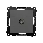 Simon 55 WMDA-11000x-116 Gniazdo antenowe TV pojedyncze (moduł). Do instalacji indywidualnych; Grafitowy mat