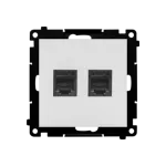 Simon 55 WMDA-P92xx4-114 Gniazdo telefoniczne podwójne RJ12 (moduł); Jasnoszary mat