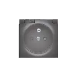 Simon 82 WS82P-82068KD-38 Pokrywa gniazda pojedynczego - klapka transparentna IP44; grafit