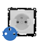 Simon 55 WMDW-TGD1CZ-143 Gniazdo DATA z kluczem uprawniającym (moduł) 16 A, 250 V~, szybkozłącza; Aluminium mat