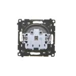 Simon 55 WMDW-001111-116 Gniazdko wtyczkowe bez uziemienia z przesłonami (moduł) 16 A, 250 V~, szybkozłącza; Grafitowy mat