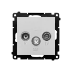 Simon 55 WMDA-021006-143 Gniazdo antenowe R-TV-SAT przelotowe 7 dB (moduł). 1x Wejście: 5 MHz÷2,4 GHz; Aluminium mat