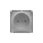 Simon 55 WMDW-P0121x-114A Pokrywa gniazda wtyczkowego pojedynczego z klapką transparentą do: SGZ1CM, SGZ1M; Jasnoszary mat