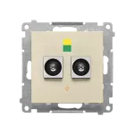 Simon 55 WMDE-014000-144 Gniazdo ekwipotencjalne podwójne (moduł); Szampański mat