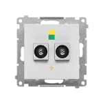 Simon 55 WMDE-014000-114 Gniazdo ekwipotencjalne podwójne (moduł); Jasnoszary mat