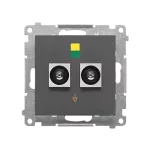 Simon 55 WMDE-014000-116 Gniazdo ekwipotencjalne podwójne (moduł); Grafitowy mat