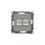 Simon 55 WMDE-014000-116 Gniazdo ekwipotencjalne podwójne (moduł); Grafitowy mat