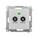 Simon 55 WMDE-014000-143 Gniazdo ekwipotencjalne podwójne (moduł); Aluminium mat