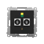 Simon 55 WMDE-014000-149 Gniazdo ekwipotencjalne podwójne (moduł); Czarny mat
