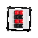 Simon 55 WMDG-01300x-111 Gniazdo głośnikowe 4-krotne (moduł). Przekrój przewodów dla wejścia i wyjścia 2,5 mm2; Biały mat