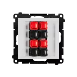 Simon 55 WMDG-01300x-114 Gniazdo głośnikowe 4-krotne (moduł). Przekrój przewodów dla wejścia i wyjścia 2,5 mm2; Jasnoszary mat