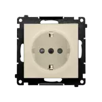 Simon 55 WMDW-021111-144 Gniazdo Schuko z przesłonami (moduł) 16 A, 250 V~, szybkozłącza; Szampański mat