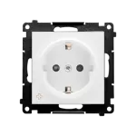 Simon 55 WMDW-021111-AB111 Gniazdo Schuko z przesłonami (moduł) 16 A, 250 V~, szybkozłącza; Antybakteryjny biały