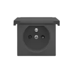Simon 55 WMDW-P0121x-116 Pokrywa gniazda wtyczkowego pojedynczego z klapką w kolorze pokrywy do: SGZ1CM, SGZ1M; Grafitowy mat