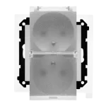 Simon 55 WMDW-00200O-143A Gniazdo wtyczkowe podwójne do wersji IP44 z uszczelką (moduł) 16 A, 250 V~, szybkozłącza. Klapka transparentna; Aluminium mat