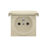 Simon 55 WMDW-P0121x-144 Pokrywa gniazda wtyczkowego pojedynczego z klapką w kolorze pokrywy do: SGZ1CM, SGZ1M; Szampański mat