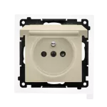 Simon 55 WMDW-50123x-144 Gniazdo wtyczkowe do wersji IP44 z uszczelką (moduł) 16 A, 250 V~, szybkozłącza. Klapka w kolorze pokrywy; Szampański mat
