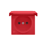 Simon 55 WMDW-P0121x-AB122 Pokrywa gniazda wtyczkowego pojedynczego z klapką w kolorze pokrywy do: SGZ1CM, SGZ1M; Antybakteryjny; Czerwony