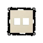 Simon 55 WMDA-P91xx3-144 Pokrywa gniazd teleinformatycznych na Keystone płaska podwójna (moduł); Szampański mat